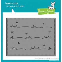 LAWN FAWN DIES - GRASSY PASTURE BACKDROP LANDSCAPE DIES