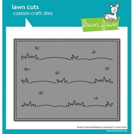LAWN FAWN DIES - GRASSY PASTURE BACKDROP LANDSCAPE DIES