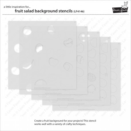 LAWN FAWN STENCIL - FRUIT SALAD BACKGROUND