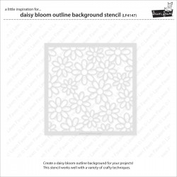 LAWN FAWN STENCIL - DAISY BLOOM BACKGROUND