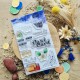 CHOU & FLOWERS TAMPONS CLEAR TEXTURE POSTCARD "Le Chant des Dunes"