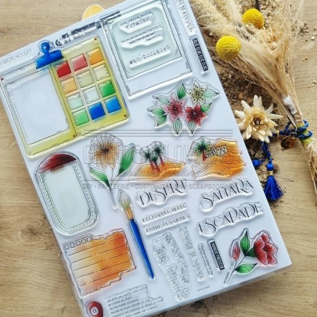 CHOU & FLOWERS TAMPONS CLEAR A4 ECHAPPEES BELLE "Le Chant des Dunes"