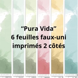 LES ATELIERS DE KARINE "PURA VIDA" 6 FAUX-UNIS 30X30cm