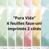 LES ATELIERS DE KARINE "PURA VIDA" 6 FAUX-UNIS 30X30cm