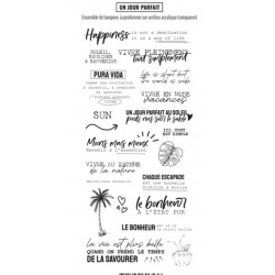 LES ATELIERS DE KARINE "UN JOUR PARFAIT" Tampon Clear PURA VIDA