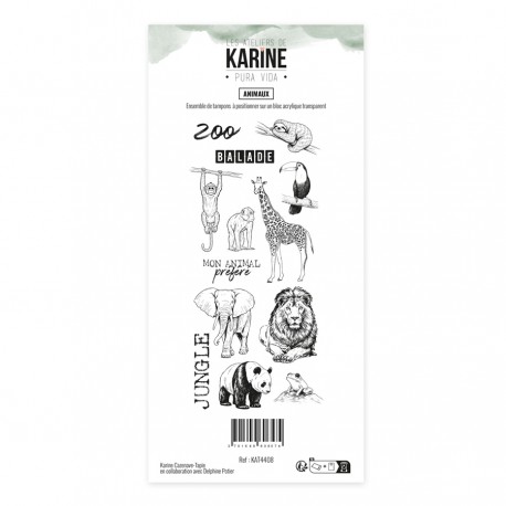 LES ATELIERS DE KARINE "ANIMAUX" Tampon Clear PURA VIDA