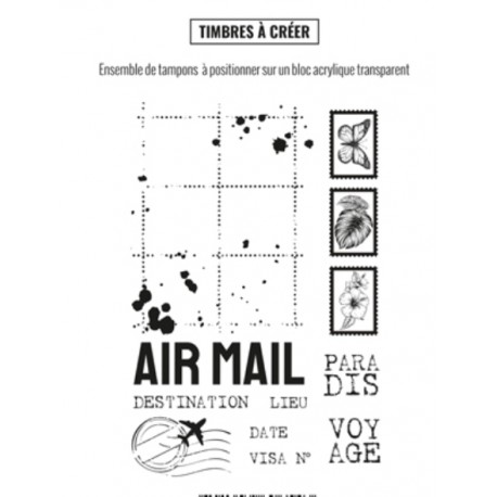 LES ATELIERS DE KARINE "TIMBRES A CREER" Tampon Clear PURA VIDA