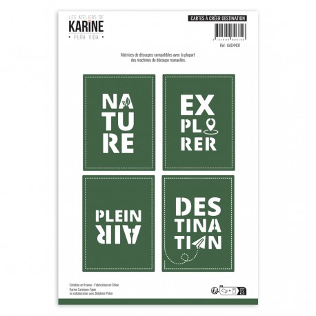 LES ATELIERS DE KARINE "DESTINATION" DIES CARTES à CREER PURA VIDA