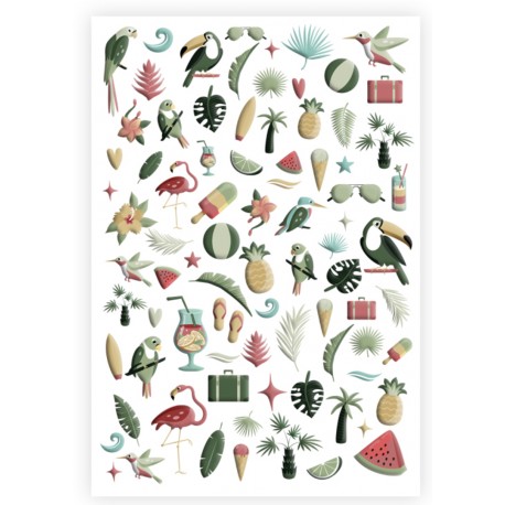 LES ATELIERS DE KARINE "PUFFY STICKERS" PURA VIDA