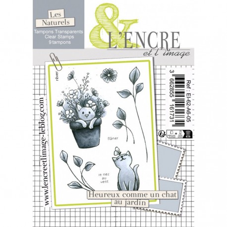 L'ENCRE ET L'IMAGE - HEUREUX COMME UN CHAT AU JARDIN