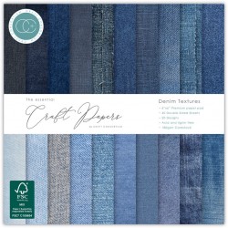 CRAFT CONSORTIUM DENIM TEXTURES PAPERPACK 6X6 INCH