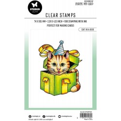 Studio Light Stamp CAT IN A BOX by Laurens van Gurp