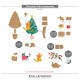 SPELLBINDERS CHRISTMAS CATS ACCESSORIES ETCHED DIES