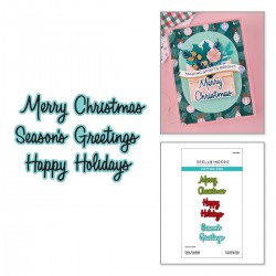 SPELLBINDERS MERRY GREETINGS ETCHED DIES