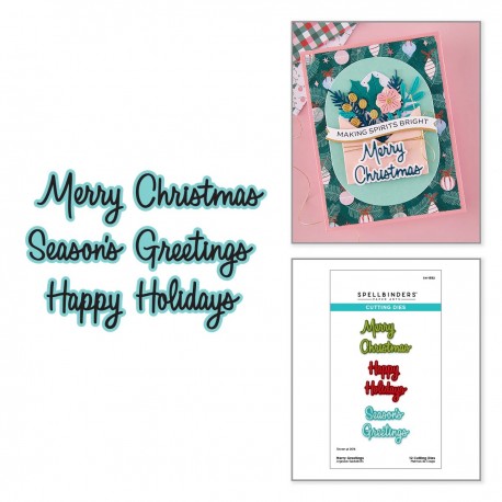SPELLBINDERS MERRY GREETINGS ETCHED DIES