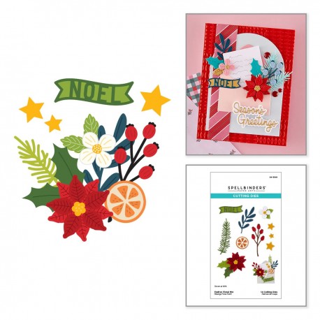 SPELLBINDERS FESTIVE FLORAL MIX ETCHED DIES