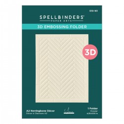 SPELLBINDERS HERRINGBONE DECOR 3D EMBOSSING FOLDER by YANA SMAKULA