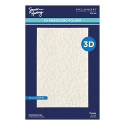 SPELLBINDERS FLOWING FLORALS 3D EMBOSSING FOLDER by SIMON HURLEY