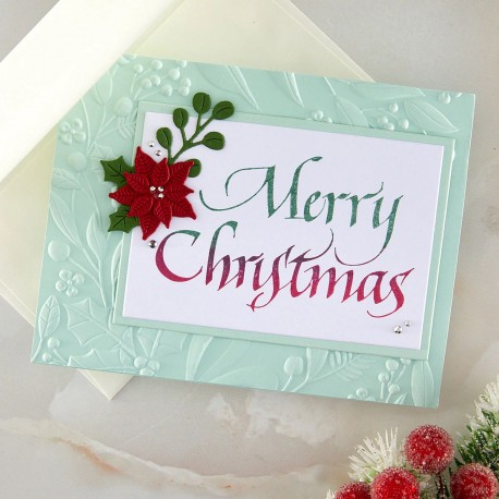 Spellbinders UPRIGHT ITALIC MERRY CHRISTMAS PRESS & FOIL PLATE