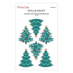 SPELLBINDERS Dear Santa CHRISTMAS TREES Dimensional Stickers