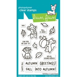 LAWN FAWN CLEAR STAMPS - FALL MICE