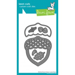 LAWN FAWN DIES - STITCHED ACORN FRAME DIES