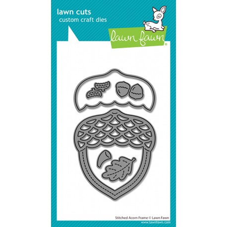 LAWN FAWN DIES - STITCHED ACORN FRAME DIES