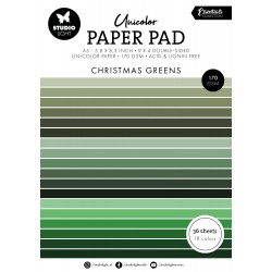 Studio Light Paper pad CHRISTMAS GREENS A5