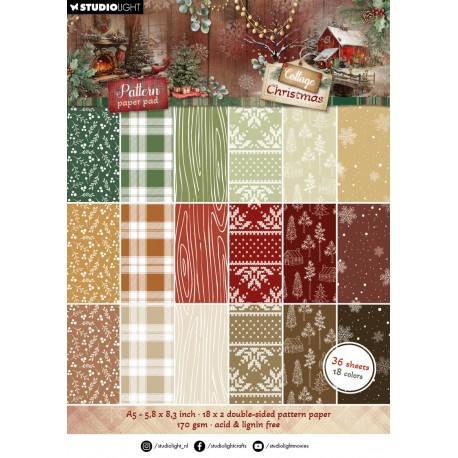 Studio Light Paper pad CHRISTMAS COTTAGE A5 PATTERN PAPER