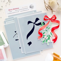 PINKFRESH STUDIO MERRY MISTLETOE STENCIL - SEASON OF WONDER