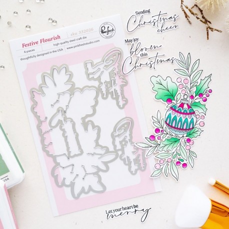 PINKFRESH STUDIO FESTIVE FLOURISH DIE- SEASON OF WONDER