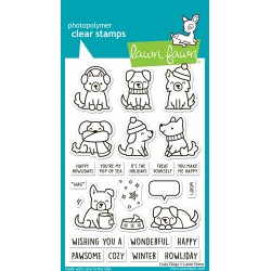 LAWN FAWN CLEAR STAMPS -COZY DOGS