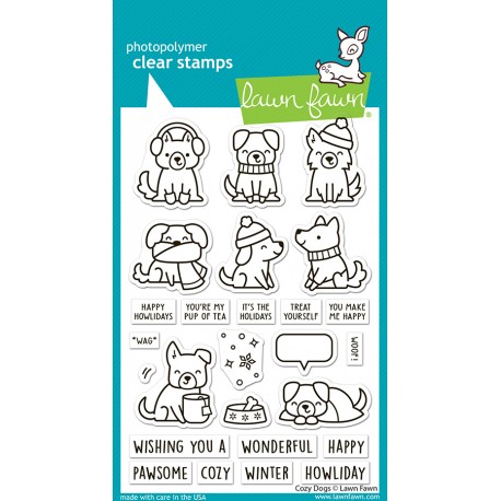 LAWN FAWN CLEAR STAMPS -COZY DOGS