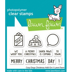 LAWN FAWN CLEAR STAMPS -COZY DOGS CHRISTMAS ADD-ON