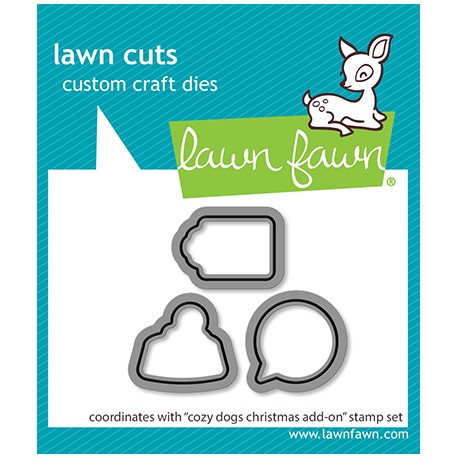 LAWN FAWN DIES -COZY DOGS CHRISTMAS ADD-ON