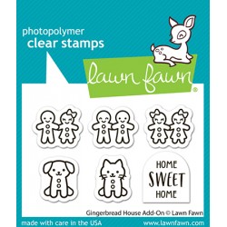 LAWN FAWN CLEAR STAMPS -GINGERBREAD HOUSE ADD-ON