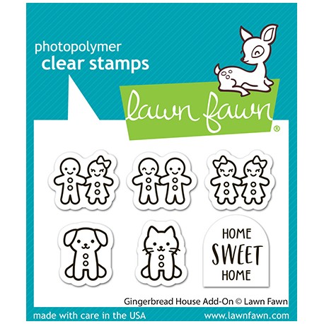LAWN FAWN CLEAR STAMPS -GINGERBREAD HOUSE ADD-ON