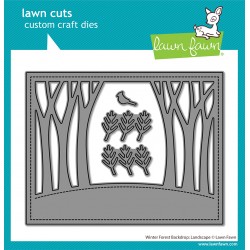 LAWN FAWN DIES - WINTER FOREST BACKDROP LANDSCAPE