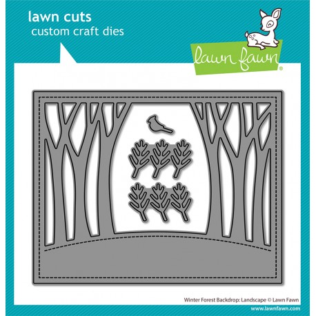 LAWN FAWN DIES - WINTER FOREST BACKDROP LANDSCAPE