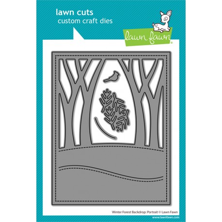 LAWN FAWN DIES - WINTER FOREST BACKDROP PORTRAIT