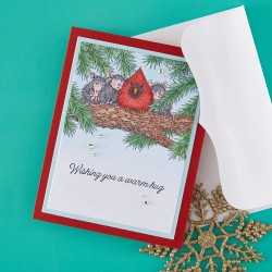 SPELLBINDERS - HOUSE MOUSE WARM HUGS CLING RUBBER STAMP