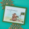 SPELLBINDERS - HOUSE MOUSE SMITTEN WITH MITTENS CLING RUBBER STAMP