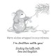 SPELLBINDERS - HOUSE MOUSE SMITTEN WITH MITTENS CLING RUBBER STAMP