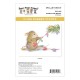SPELLBINDERS - HOUSE MOUSE SMITTEN WITH MITTENS CLING RUBBER STAMP