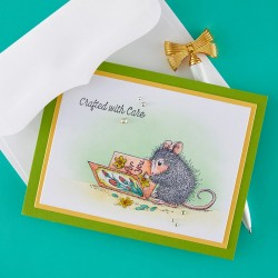 SPELLBINDERS - HOUSE MOUSE HANDMADE GREETINGS CLING RUBBER STAMP