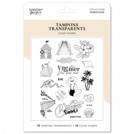 FLORILEGES DESIGN TAMPONS CLEAR VUE SUR MER "HORIZONS"