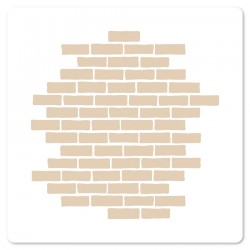 FLORILEGES DESIGN POCHOIR 15X15 cm - MUR DE BRIQUES "HORIZONS"
