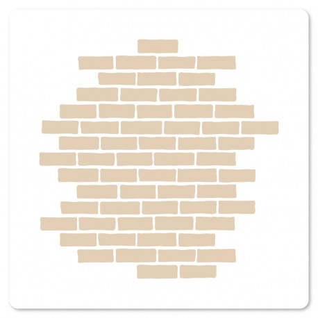 FLORILEGES DESIGN POCHOIR 15X15 cm - MUR DE BRIQUES "HORIZONS"