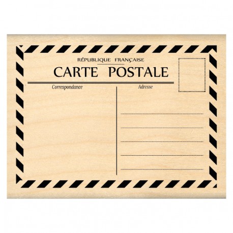 FLORILEGES DESIGN TAMPON BOIS PETITE CARTE POSTALE "HORIZONS"