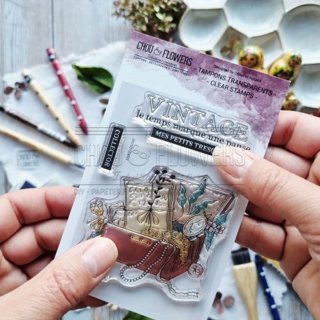CHOU & FLOWERS TAMPONS CLEAR MES PETITS TRESORS "La clé des Souvenirs"